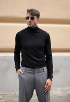 SELECTED HOMME Maglione a collo alto nero da uomo 16094653 Black SELECTED HOMME 