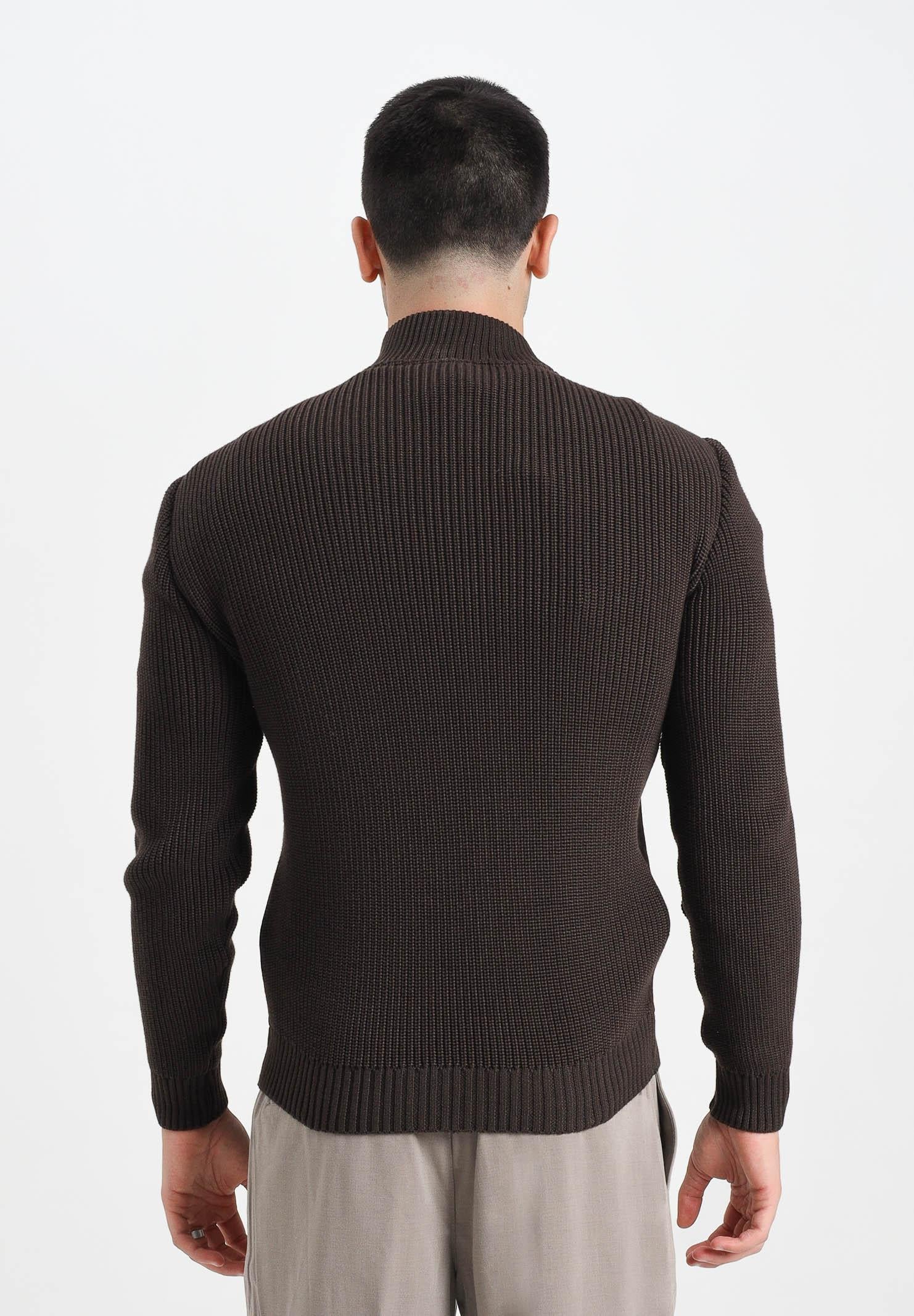 BOMBOOGIE Giubbotto in pelle e maglia Komb marrone da uomo JMKOMBGMK5 163 BOMBOOGIE 