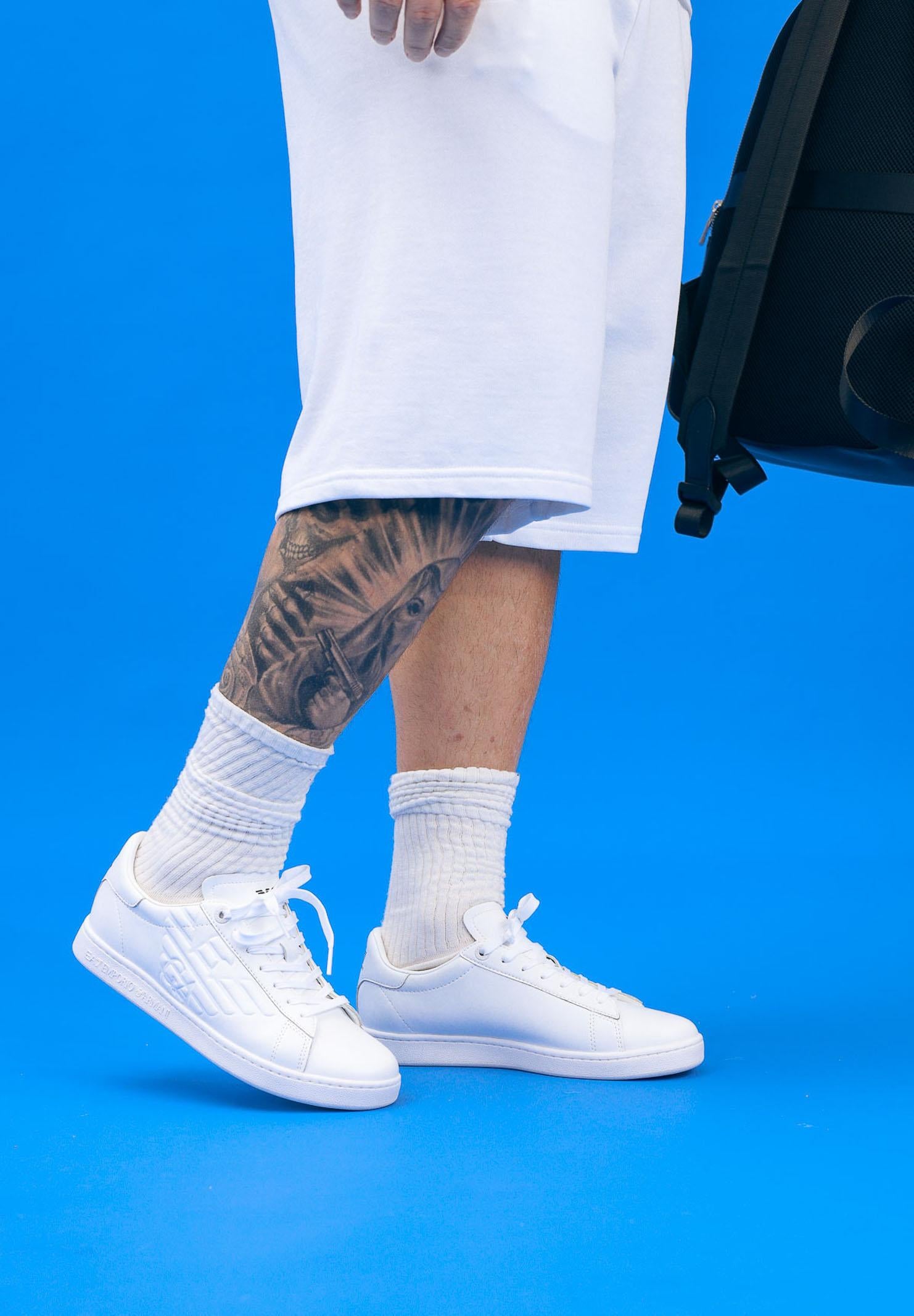 Sneakers bianche da uomo con logo impresso X8X001XCC51 00001 EA7 