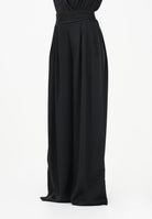 SHIT Pantalone elegante a palazzo nero da donna SH26048 NE SHIT 