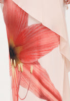 PATRIZIA PEPE Abito lungo rosa da donna con rouche e stampa Flower 2A3090A765 J510 PATRIZIA PEPE 