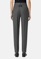 PINKO Pleione  pantaloni eleganti  a sigaretta in misto lana stretch multigrigio-rosa grigio, donna. 107264A3FF IN4 PINKO 