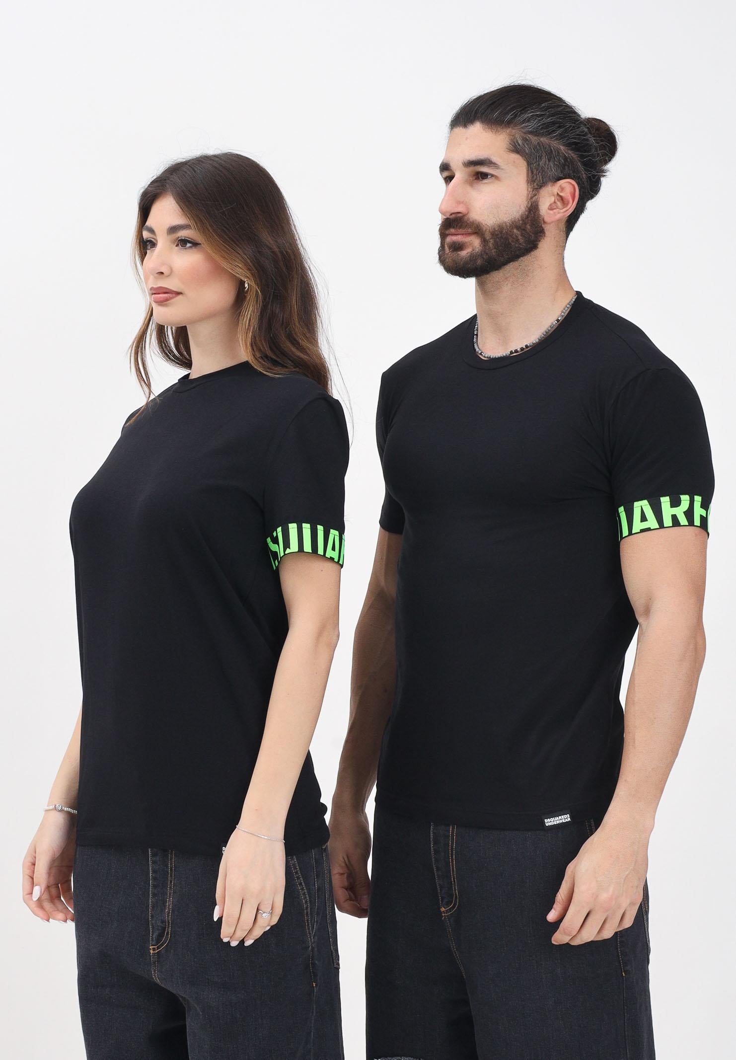 DSQUARED2 T-shirt a manica corta bianca per uomo e donna con manica logata D9M3S5770 004 DSQUARED2 