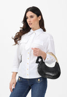 ELISABETTA FRANCHI Camicia bianca da donna con stampa logo CA15561E2 221 ELISABETTA FRANCHI 