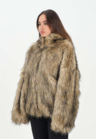 DIESEL Pelliccia sintetica beige per donna e ragazze dove il maxi logo Diesel J02406KXBQ9 K709 DIESEL 