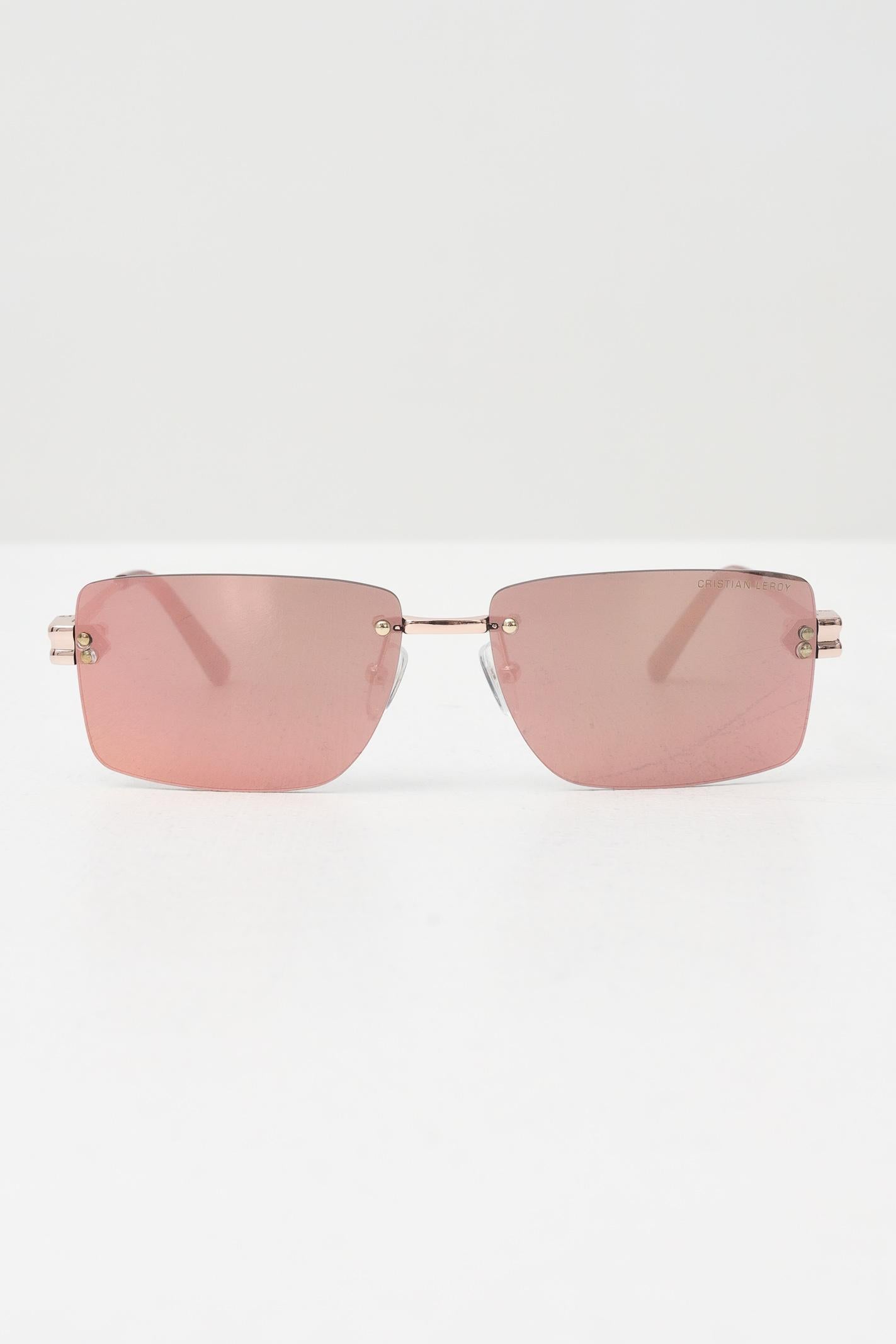 CRISTIAN LEROY Occhiali da sole per uomo e donna con lenti con riflessi iridescenti  e montatura rimless 15047 04 CRISTIAN LEROY 