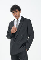 PATRIZIA PEPE Giacca doppiopetto nera da uomo 5SR743A1WK K102 PATRIZIA PEPE 