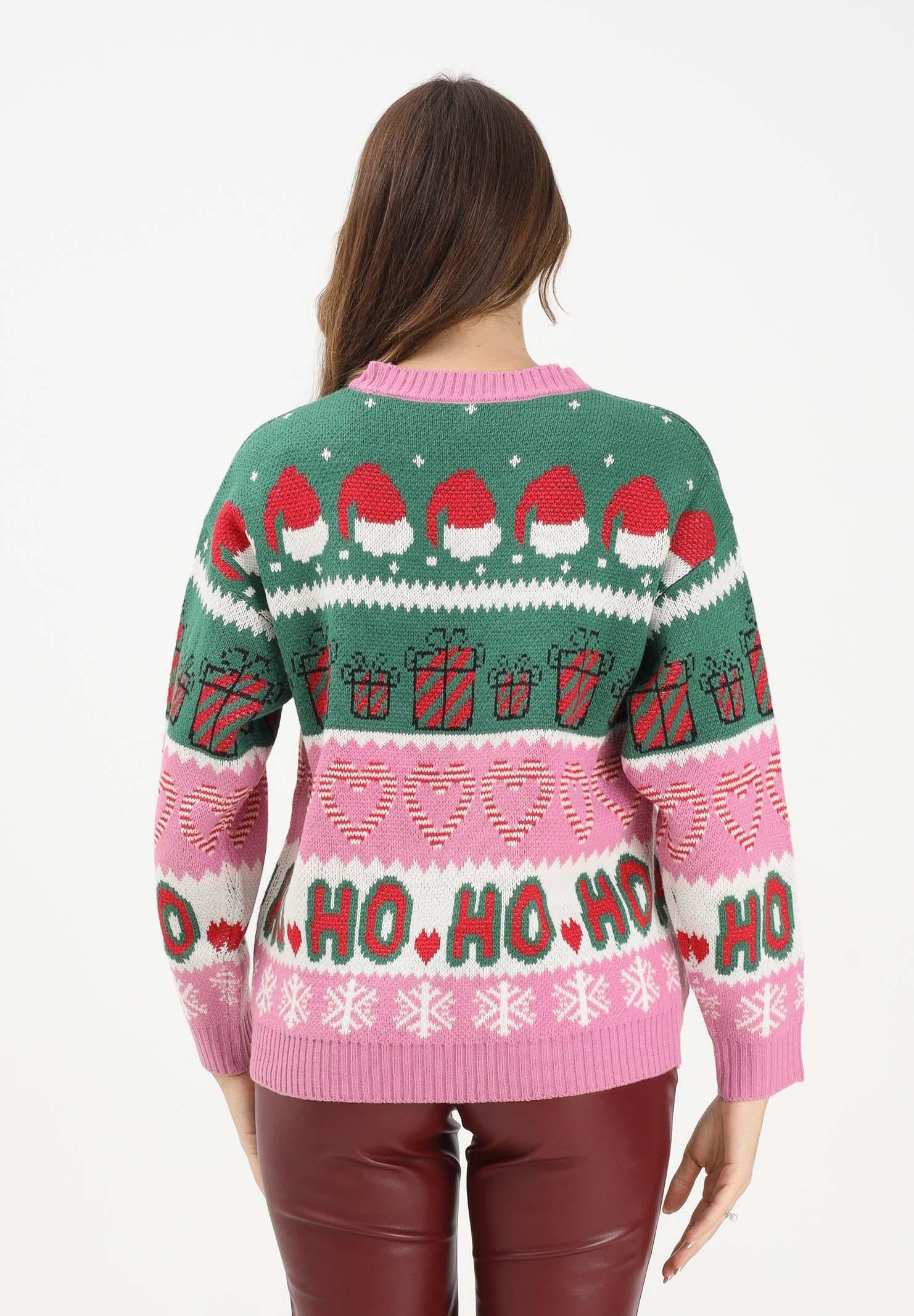 ONLY Maglione girocollo rosa da donna con stampe natalizie 15354974 FuchsiaPink ONLY 