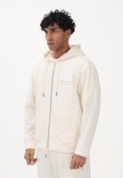 ARMANI EXCHANGE Felpa con zip panna da uomo rifinita da logo XM002352AF21869 U1074 ARMANI EXCHANGE 