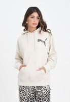 PUMA Felpa con cappuccio LEO LUXE panna da donna 633766 91 PUMA 