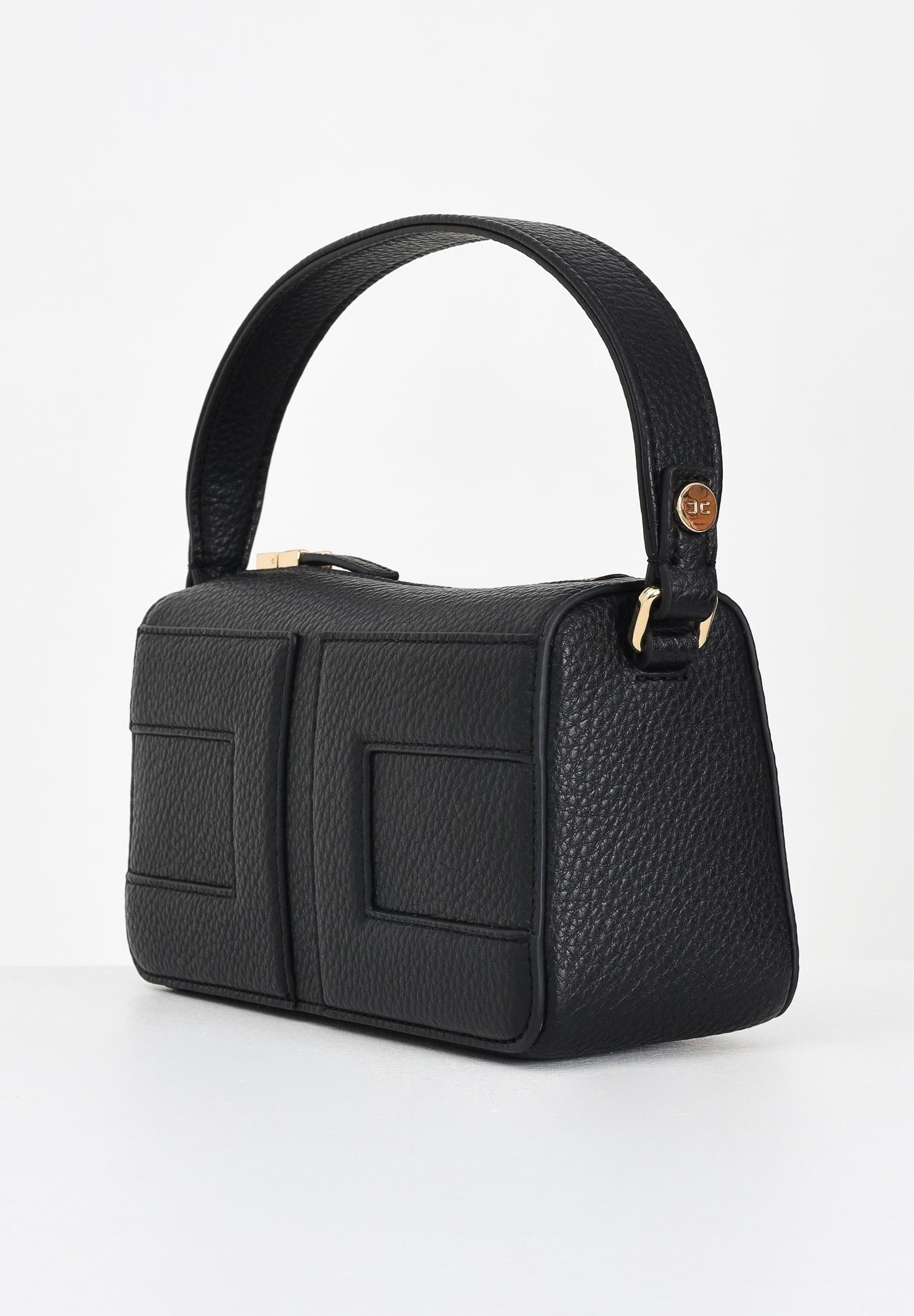 ELISABETTA FRANCHI Borsa a spalla nera da donna con logo BS55A56E2 110 ELISABETTA FRANCHI 