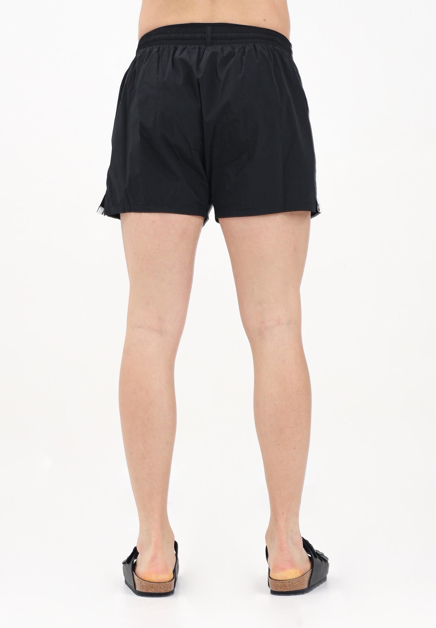 DSQUARED2 Shorts mare nero da uomo con stampa logo D7B646140 001 DSQUARED2 
