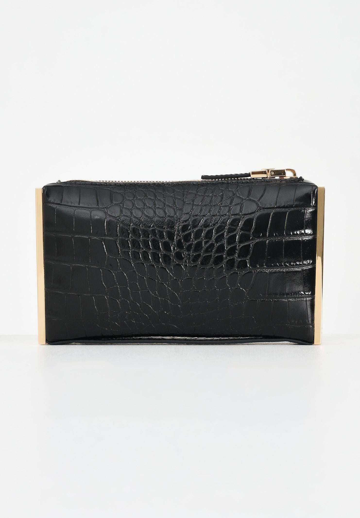 ELISABETTA FRANCHI Pochette nera da donna con stampa cocco BS51A56E2 110 ELISABETTA FRANCHI 