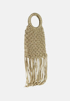 TWENTY FOURHAITCH Borsa a mano oro da donna realizzata con una lavorazione intrecciata in micro strass BAG0004562P OR TWENTY FOURHAITCH 