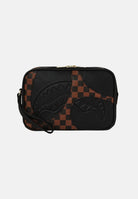 SPRAYGROUND Pochette JETSTREAM BROWN TOILETRY BAG marrone e nera per uomo e donna 910B8282NSZ . SPRAYGROUND 