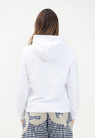 Felpa con cappuccio bianca per donna, ragazzi e bambini rifinita da ricamo logo DQ2750D0094 DQ100 DSQUARED2 