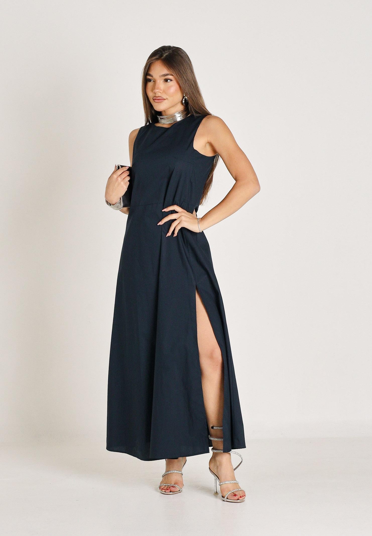 VICOLO abito lungo elegante blu donna. AB1814 BL VICOLO 