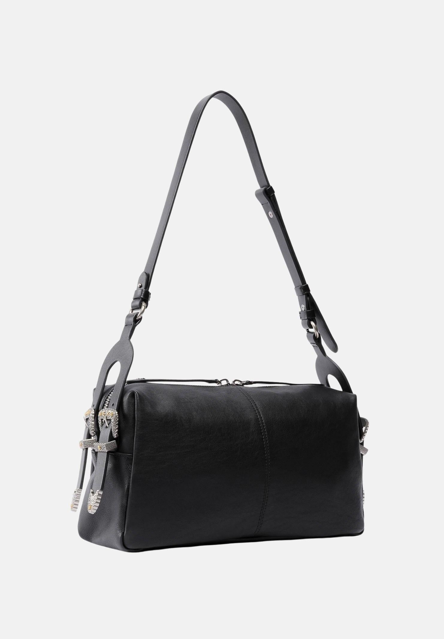 PINKO Borsa a spalla Keeper Bag in pelle nera da donna 106676A2JG Z99O PINKO 