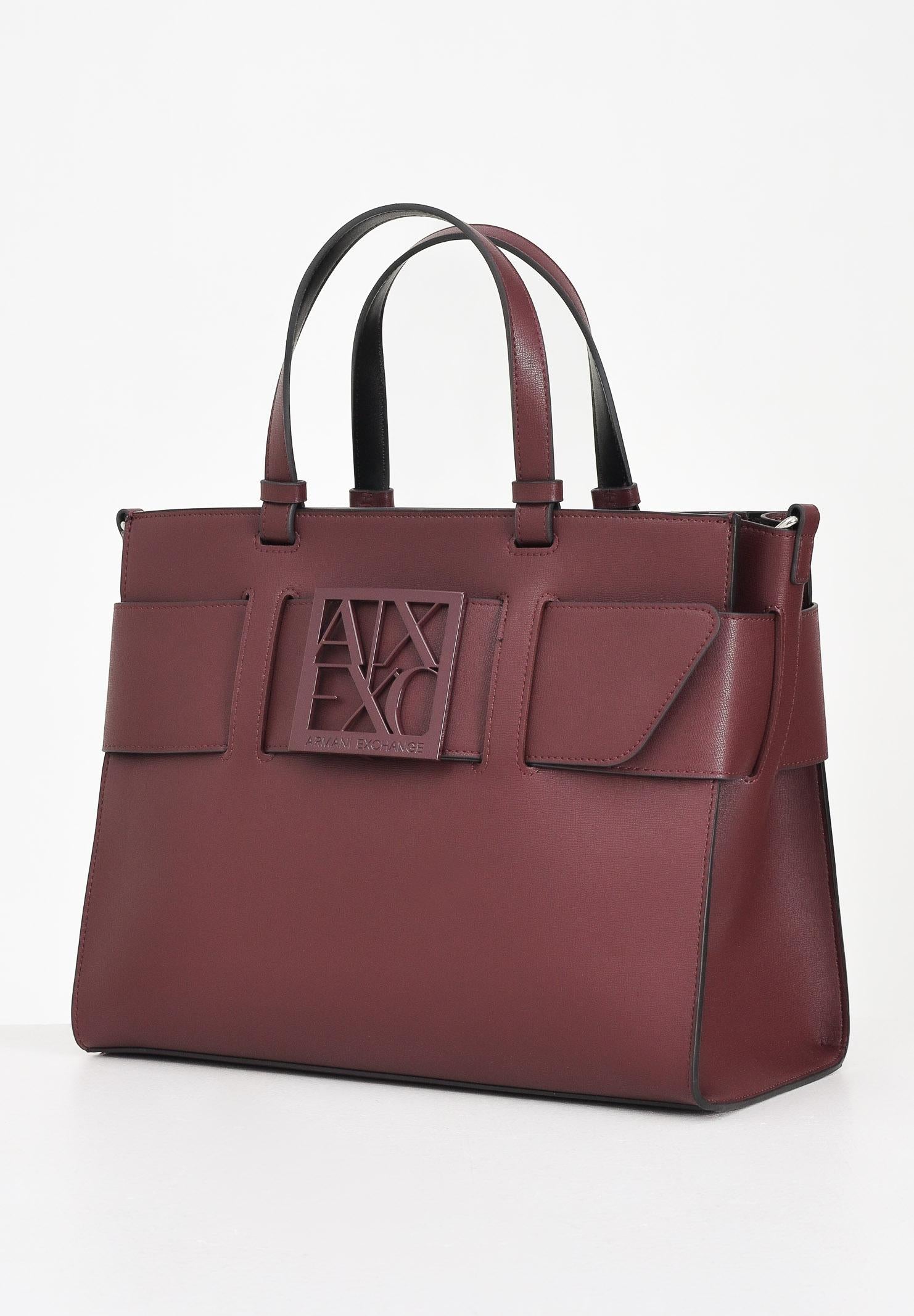ARMANI EXCHANGE Shopper bordeaux da donna con logo 9426890A874 UA343 ARMANI EXCHANGE 