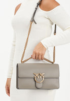 PINKO Borsa a tracolla Classic Love Bag One in morbida pelle mano seta noce da donna 100941A0F1 I68Q PINKO 