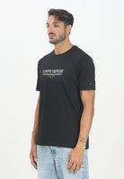 TOMMY HILFIGER T-shirt a manica corta nera da uomo con logo MW0MW40324BDS  TOMMY HILFIGER 