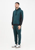 ADIDAS PERFORMANCE Tuta Sportswear Fleece Colorblock verde petrolio da uomo KB5266  ADIDAS PERFORMANCE 