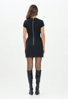 ELISABETTA FRANCHI Abito corto nero da donna con dettagli logo AB81957E2 110 ELISABETTA FRANCHI 