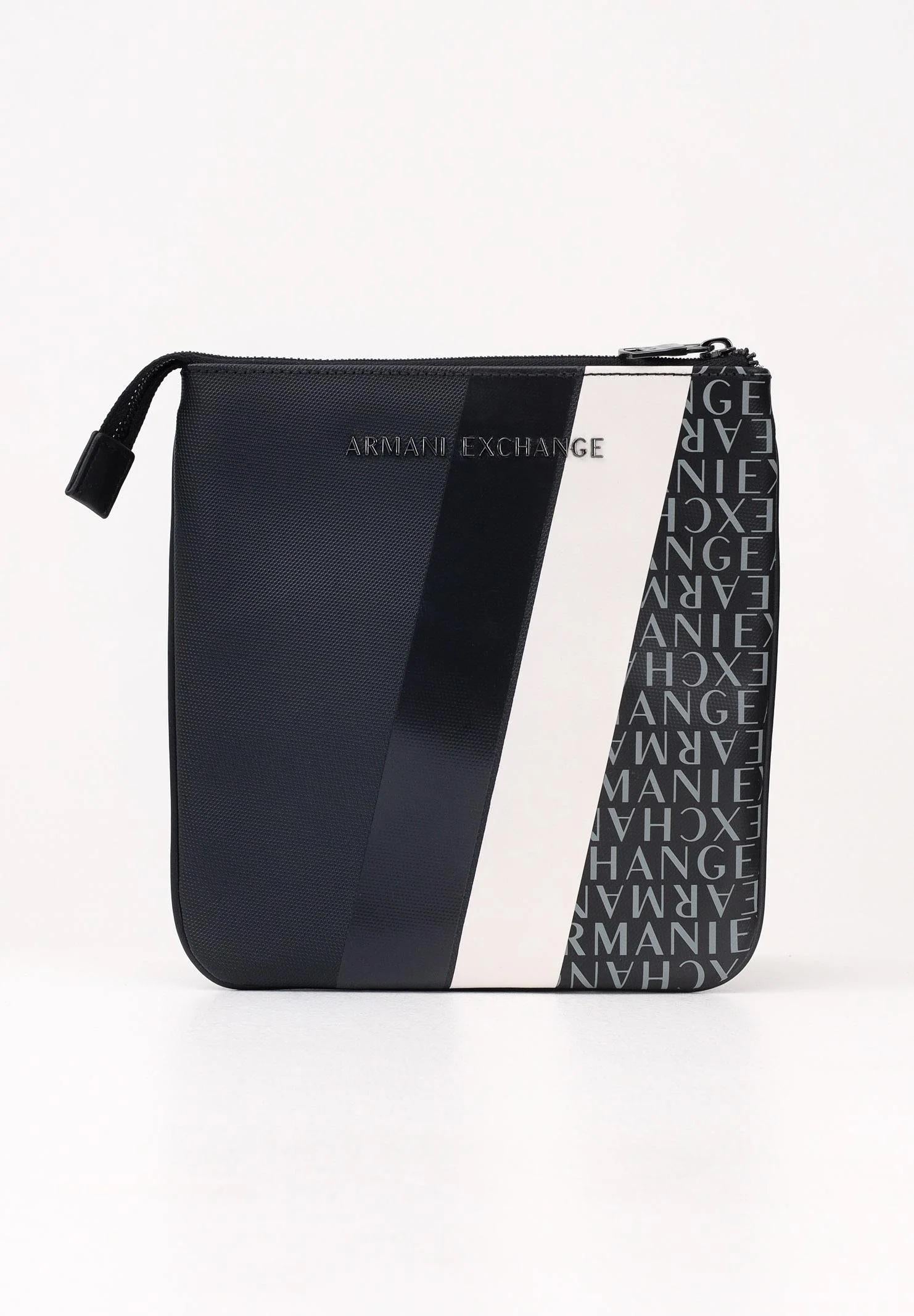 ARMANI EXCHANGE Borsello blu notte da uomo con motivo geometrico e logo XM000164AF11935 MB051 ARMANI EXCHANGE 