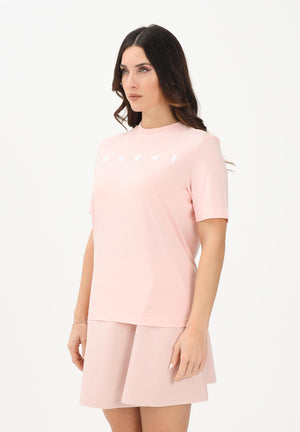 MARNI T-shirt a manica corta rosa per donna, ragazze e bambine con logo M01601M00RF 0M351 MARNI 