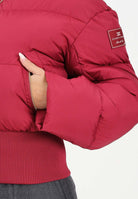 ELISABETTA FRANCHI Bomber ciliegia da donna con patch logo PI85D56E2 EA5 ELISABETTA FRANCHI 