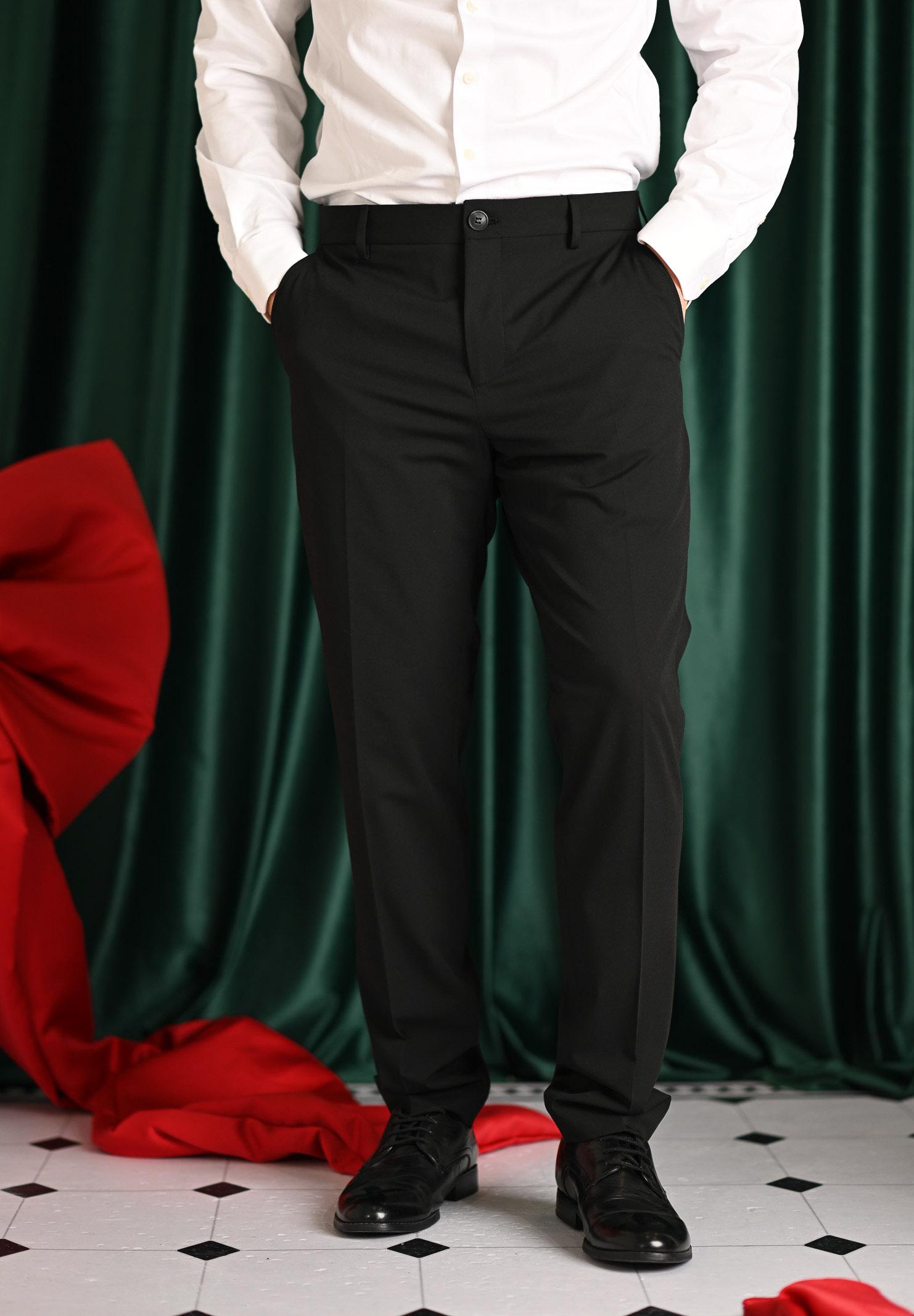 SELECTED HOMME Pantaloni eleganti neri da uomo 16087825 BL SELECTED HOMME 