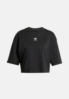 ADIDAS ORIGINALS T-shirt a manica corta Essentials Crop nera da donna IW5706 . ADIDAS ORIGINALS 