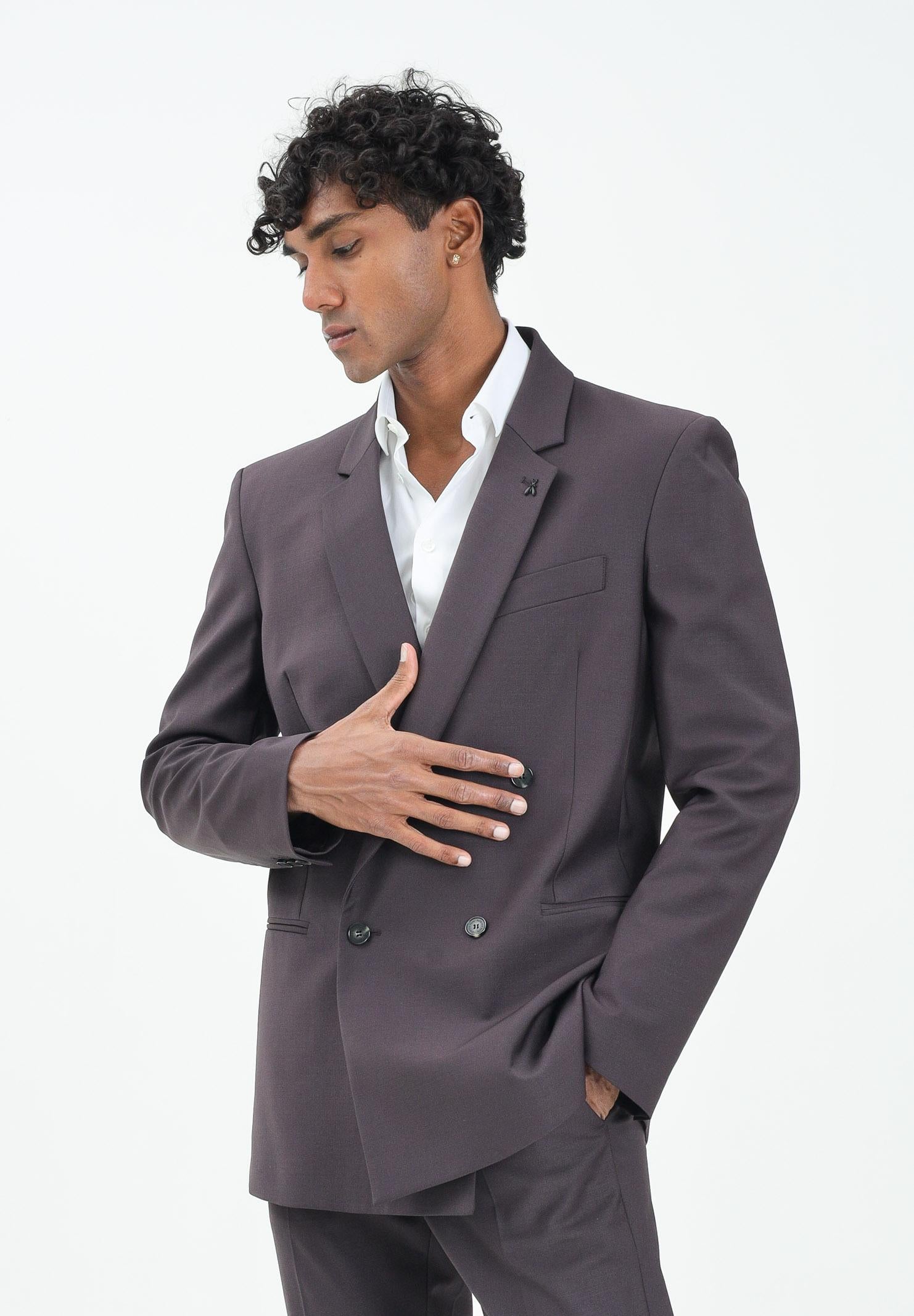 PATRIZIA PEPE Giacca doppiopetto color vino da uomo 5SR743A1WK B867 PATRIZIA PEPE 