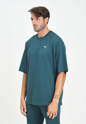 PUMA T-shirt a manica corta WARDROBE ESS verde petrolio da uomo 629645 75 PUMA 