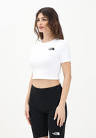 THE NORTH FACE T-shirt crop a manica corta bianca da donna con logo NF0A55AOFN41  THE NORTH FACE 