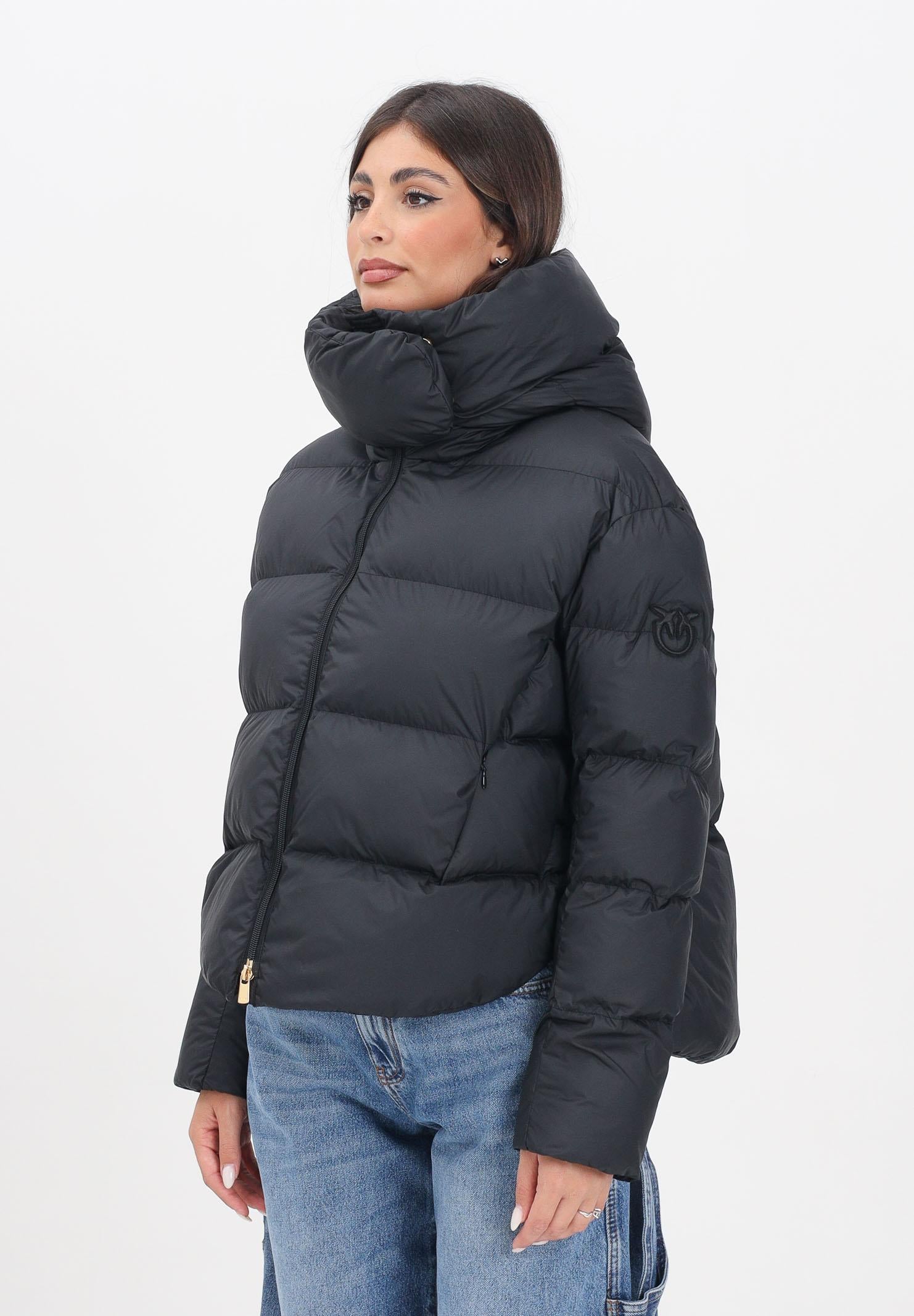 PINKO Piumino nero da donna con logo 101602A2P6 Z99 PINKO 