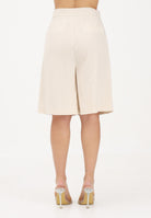 VICOLO Shorts in viscosa e lino Burro beige, donna. TAB1656 BU VICOLO 