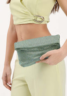 TWENTY FOURHAITCH Pochette verde da donna interamente rivestita da micro strass BAG0005362P VER TWENTY FOURHAITCH 