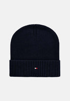 TOMMY HILFIGER Berretto blu per uomo e donna con logo AM0AM12796 DW6 TOMMY HILFIGER 