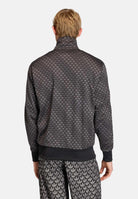 ADIDAS ORIGINALS Felpa con zip Loose Firebird Monogram nera da uomo KC9158 . ADIDAS ORIGINALS 