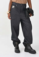 N21 Jeans in denim scuro per donna, ragazzi e bambini con impunture a contrasto N2108MN0438 0N01 N21 