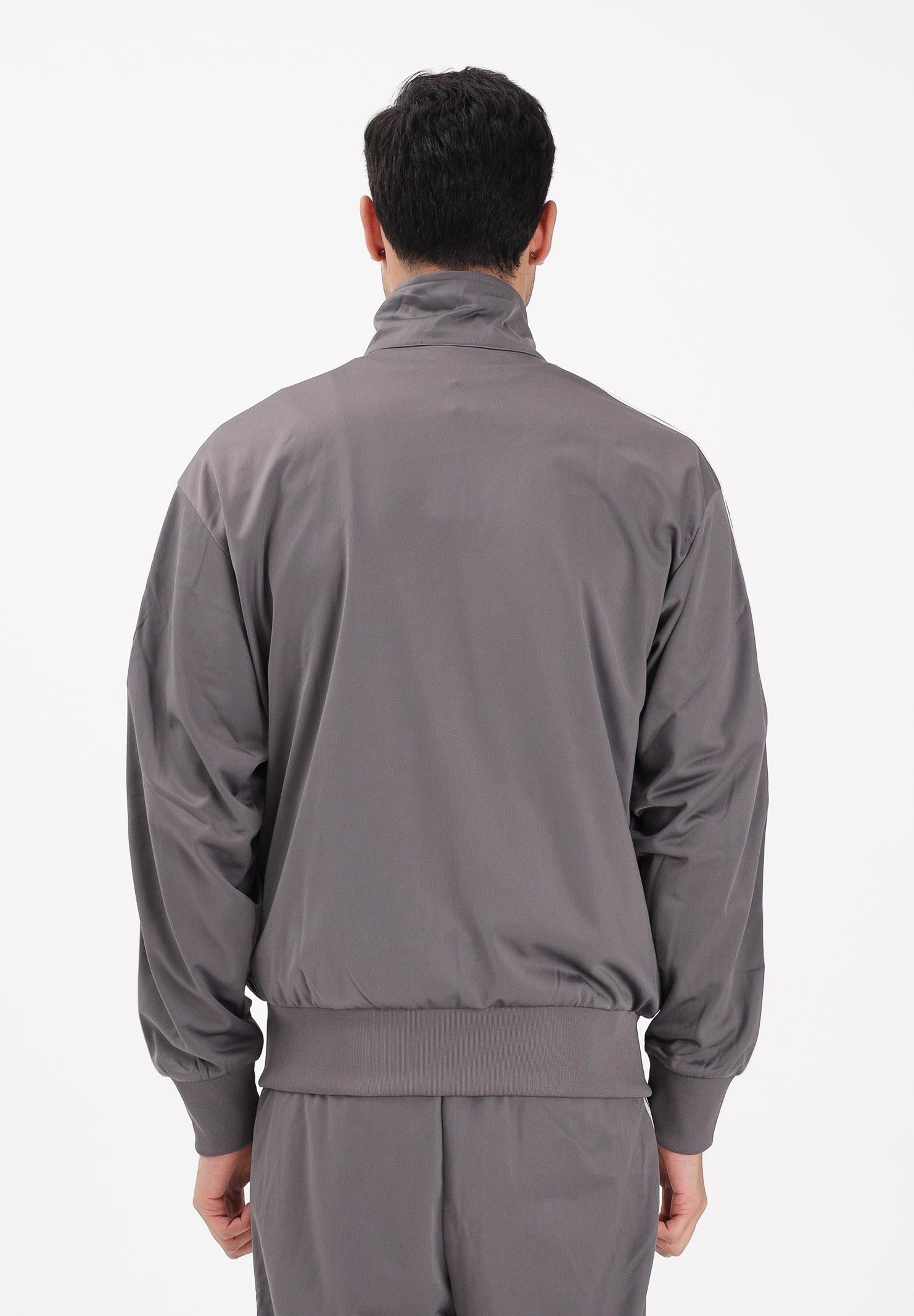 ADIDAS ORIGINALS Felpa con zip Firebird grigia e panna da uomo KE1645 . ADIDAS ORIGINALS 