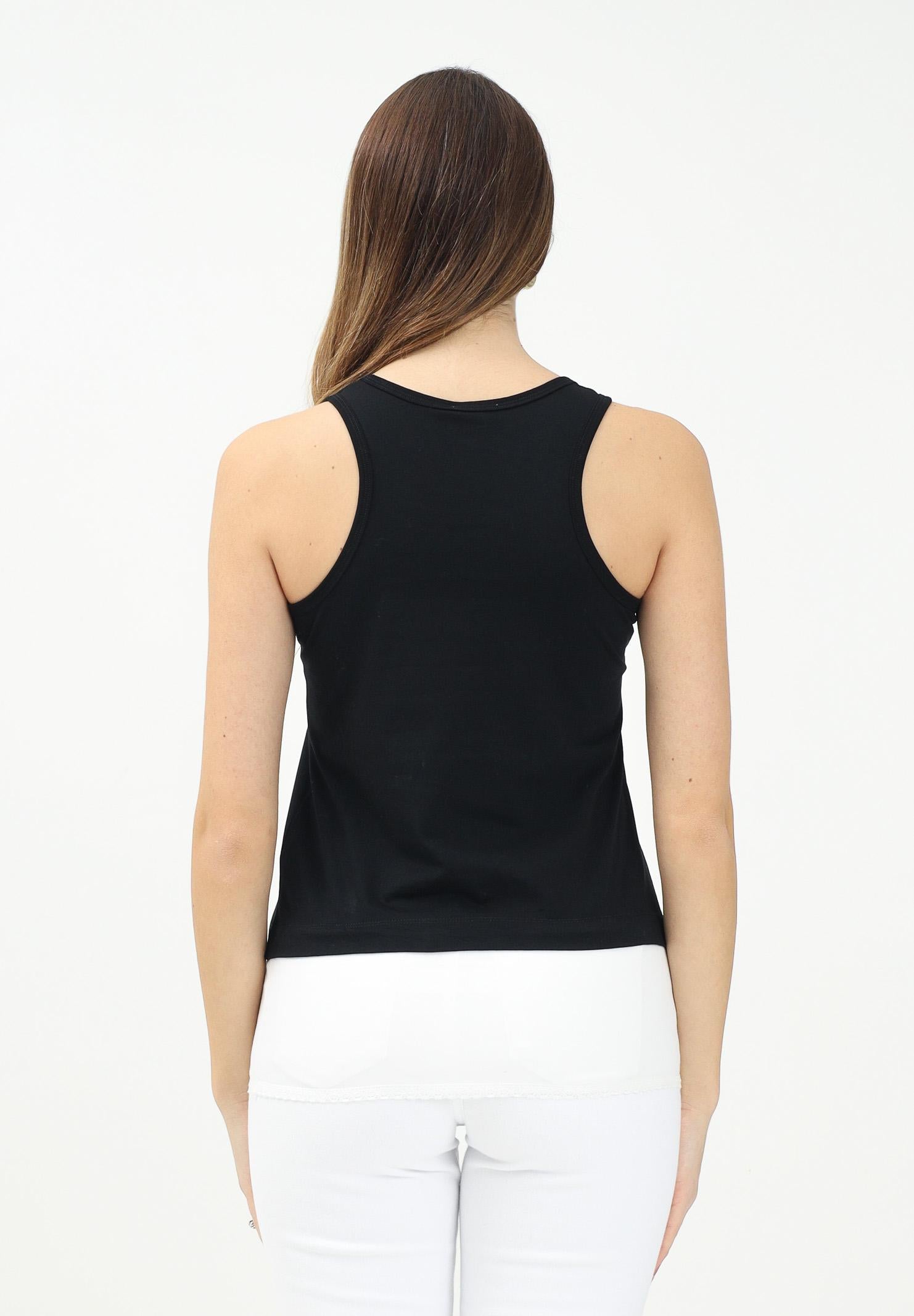 N21 Canotta nera per donna e bambina con stampa logo N2102FN0153 0N900 N21 