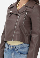 ONLY Giubbotto in ecopelle marrone da donna 15361396 CHMA ONLY 