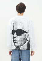 KARL LAGERFELD Felpa girocollo bianca da uomo con stampa Karl Lagerfeld KLA1M20070 100 KARL LAGERFELD 