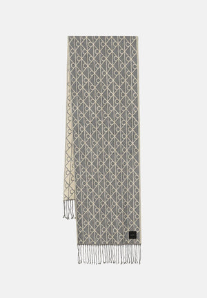 CALVIN KLEIN Stola Emblem AOP Jacquard Indigo Blue, da donna. LV04F9024G CEC CALVIN KLEIN 