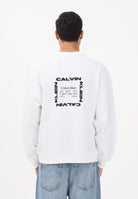 CALVIN KLEIN JEANS Felpa girocollo GRAPHIC bianca da uomo LV04RE254GYAF . CALVIN KLEIN JEANS 