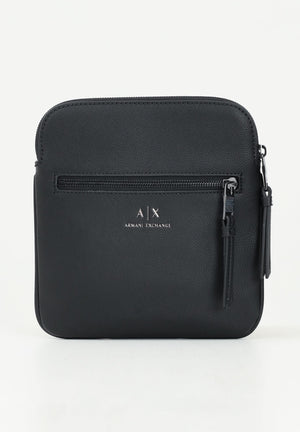 Borsello nero da uomo in ecopelle con logo frontale 952391CC830 00020 ARMANI EXCHANGE 