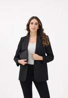 ONLY Giacca Reina nera da donna con motivo gessato 15311367 BL ONLY 