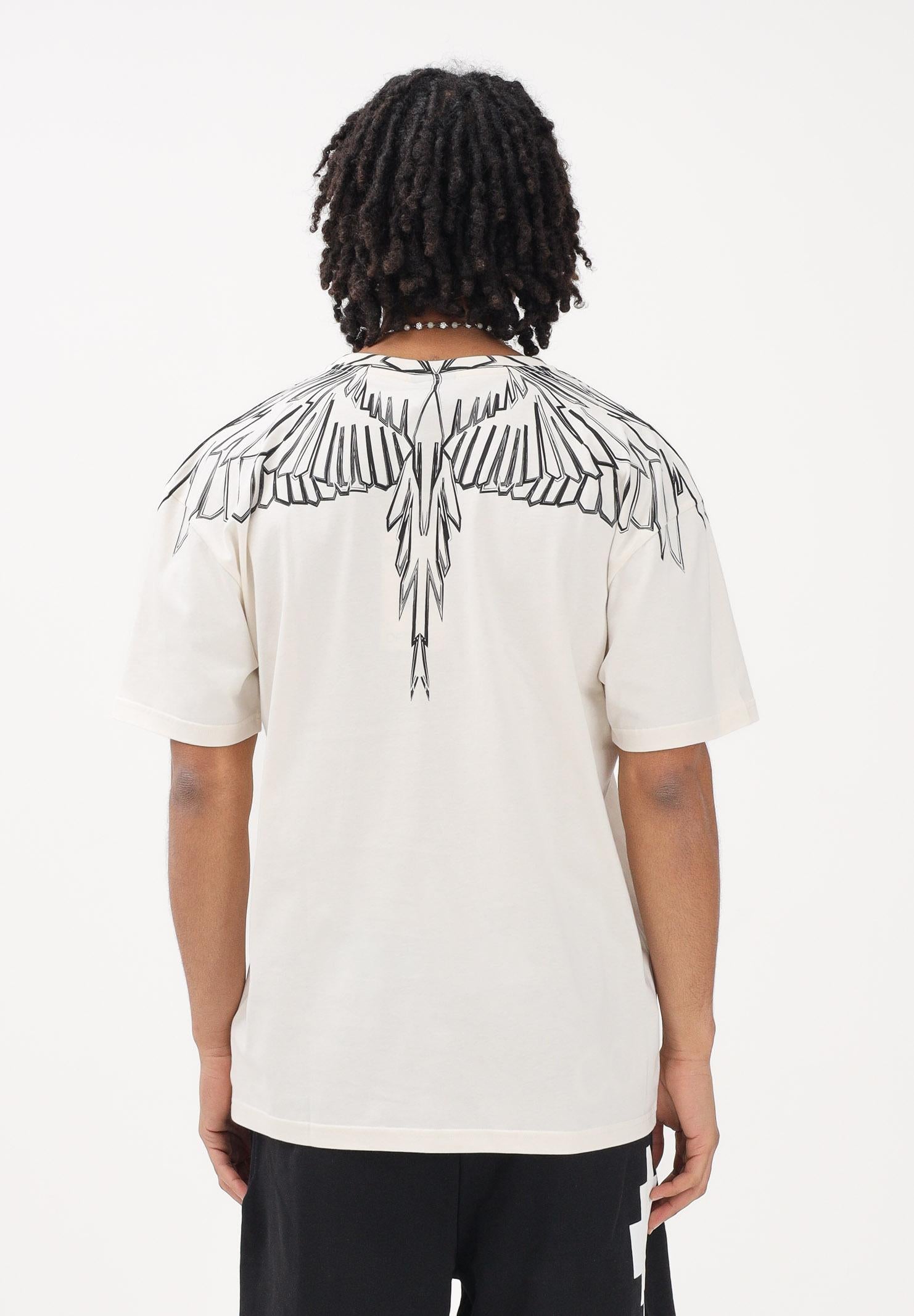MARCELO BURLON COUNTY OF MILAN T-shirt a manica corta burro da uomo con stampa S6CMMATH010 412 MARCELO BURLON COUNTY OF MILAN 